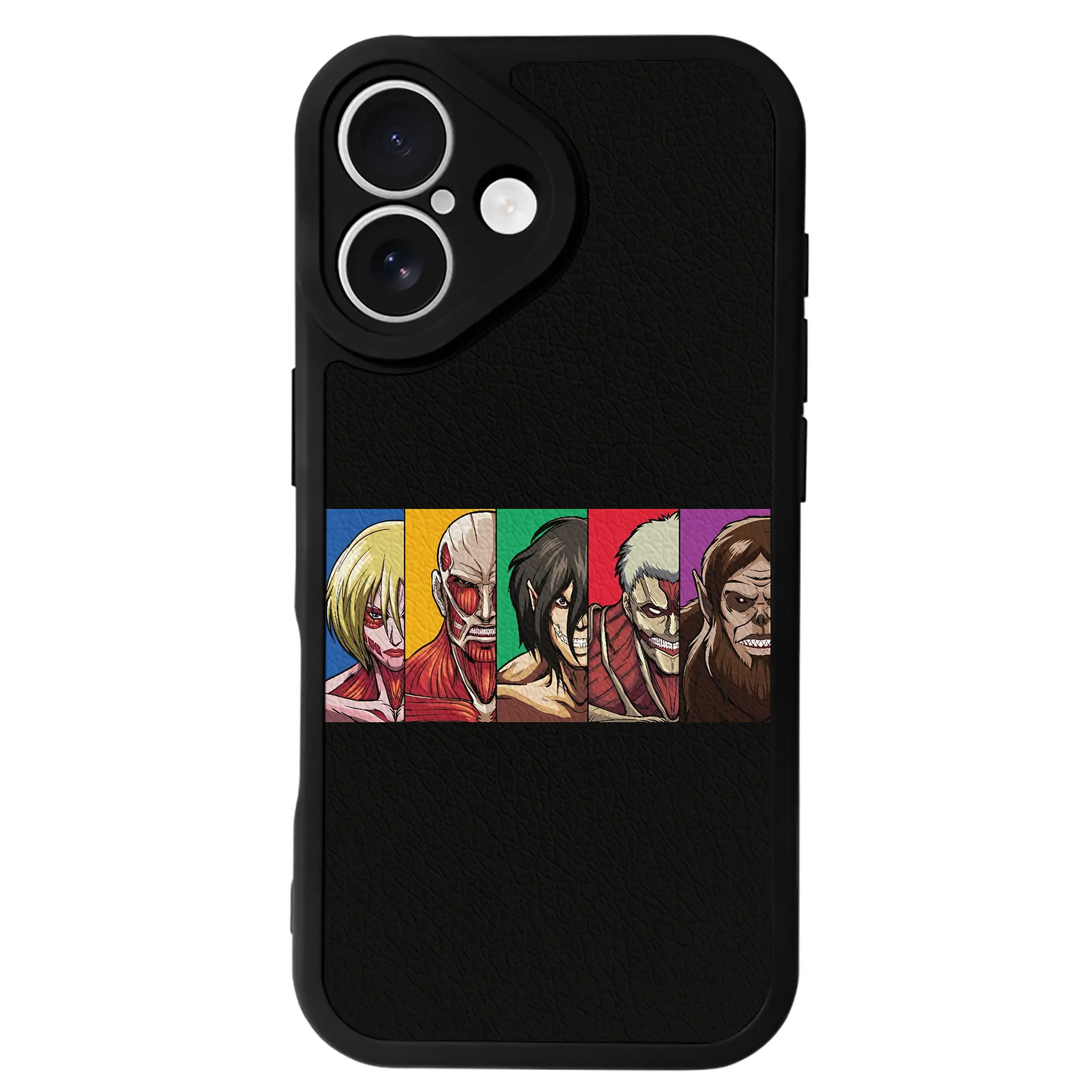 進撃の巨人 グッズ ミカサ・アッカーマン - IPhone 16シリーズ対応 ・ シリコンスマホケース ・ レザー調 ・ 高精度フィット ・ 耐衝撃 ・ ワイヤレス充電対応 ・ 精密カット